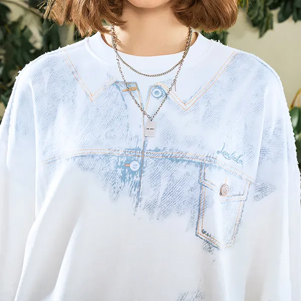 LAMLICKA Sweatshirts Unisex White-4