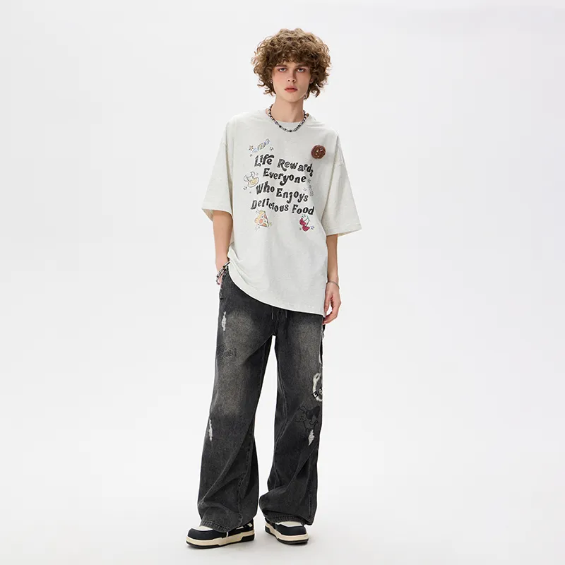 LAMLICKA T Shirts Unisex White Heather Gray-4