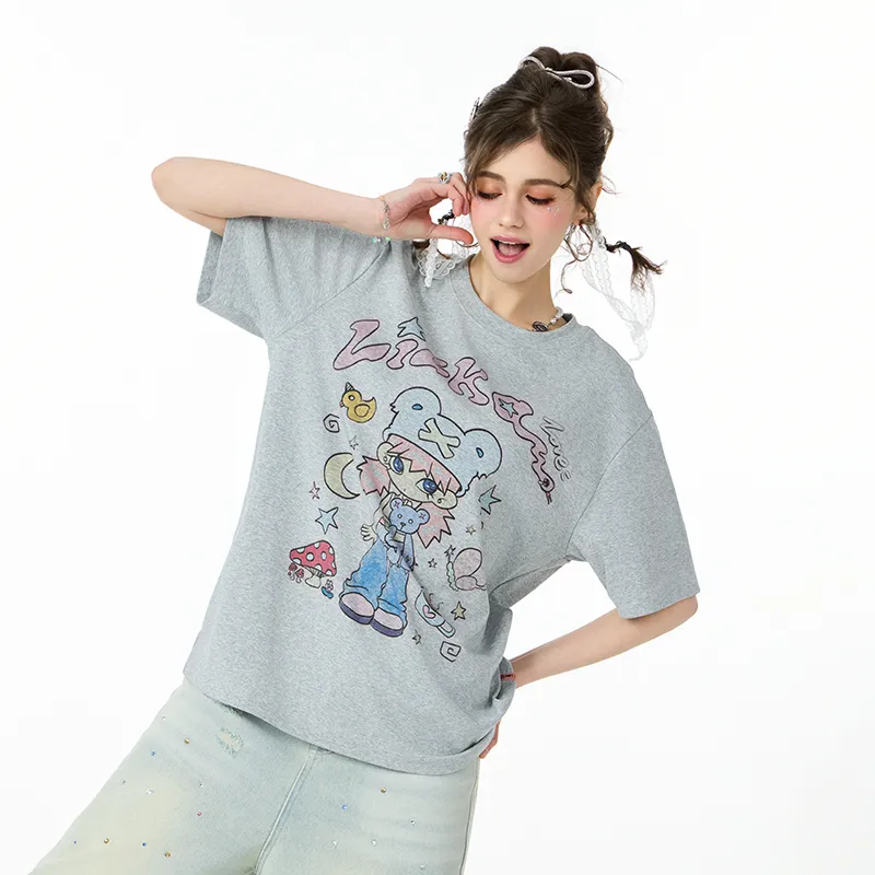 LAMLICKA Drop Shoulder Sleeve T Shirt Women's-3