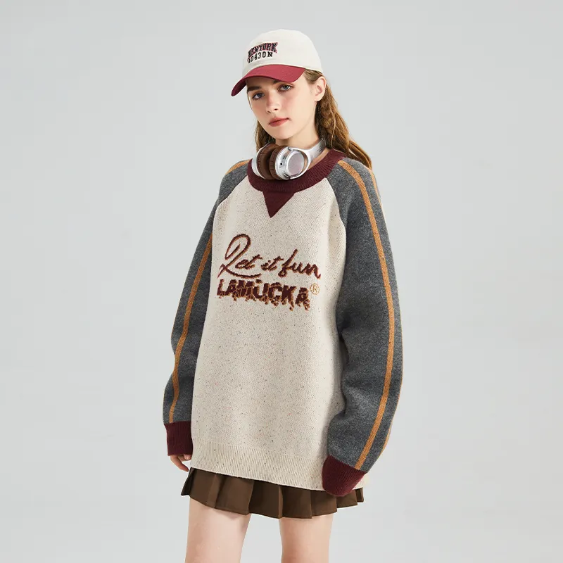 LAMLICKA Sweater Unisex Apricot-5