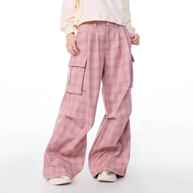 LAMLICKA Casual Pants Women's Pink-2