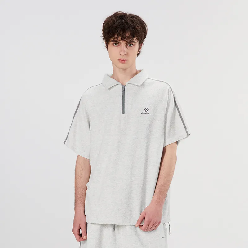 LAMLICKA Polo Shirt Unisex Heather Gray-6