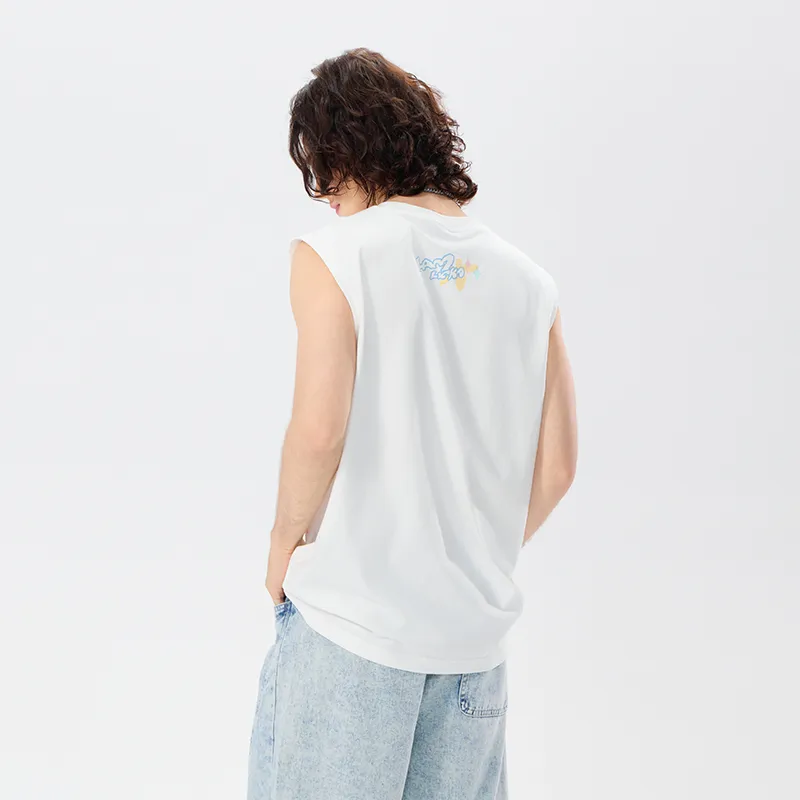 LAMLICKA Tank Tops Unisex White-3