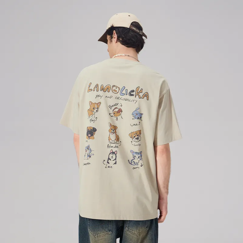 LAMLICKA T Shirt Unisex Apricot-6