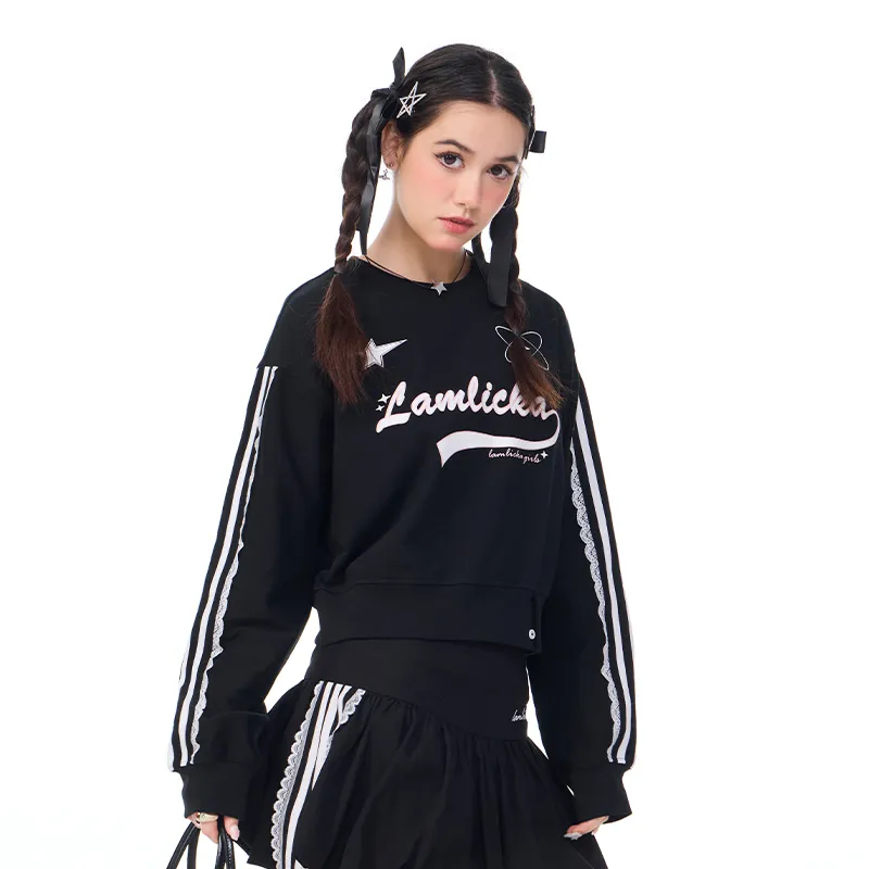 LAMLICKA Sweatshirt Women's Black-3