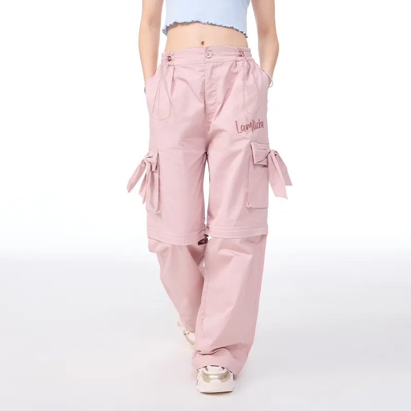LAMLICKA Casual Pants Women's Pink-2