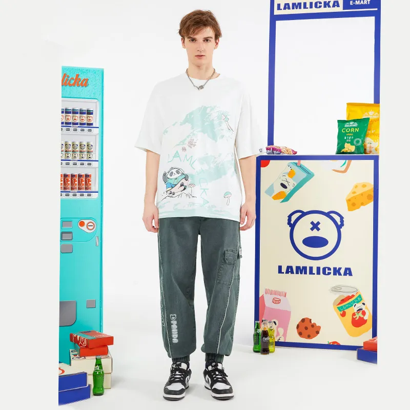 LAMLICKA Casual Pants Unisex Green-5