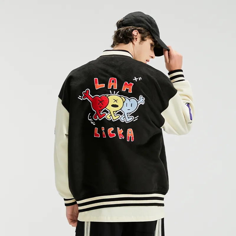 LAMLICKA Baseball Jerseys Unisex Black-3