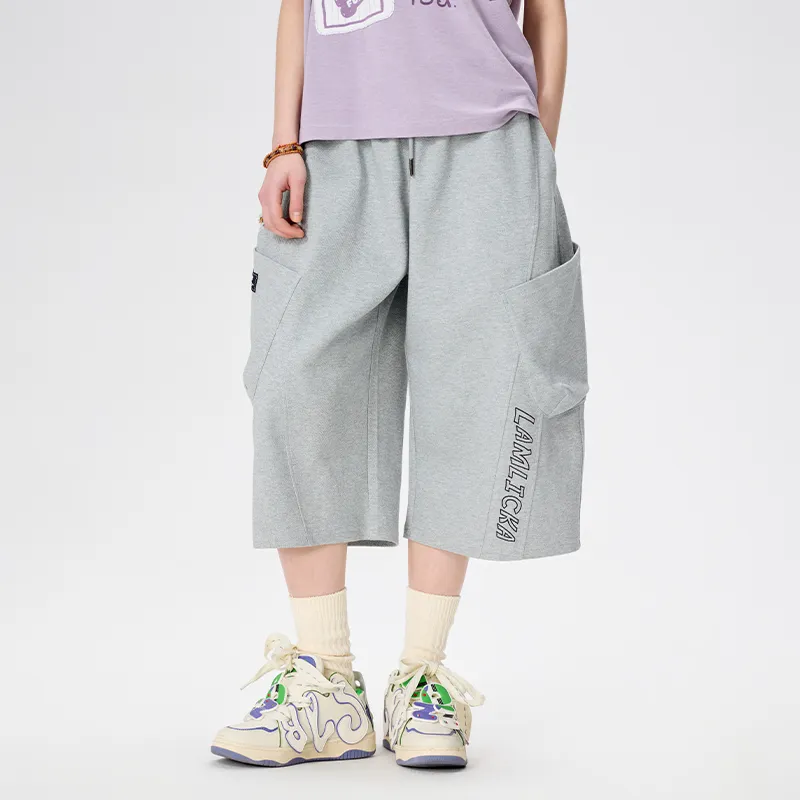 LAMLICKA Casual Shorts Unisex Gray-2