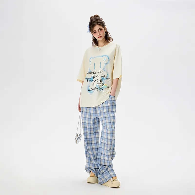 LAMLICKA Casual Pants Unisex Blue-4