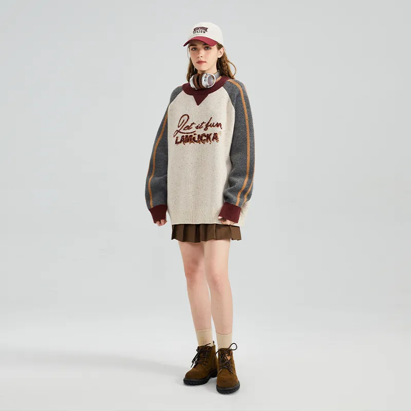 LAMLICKA Sweater Unisex Apricot-3