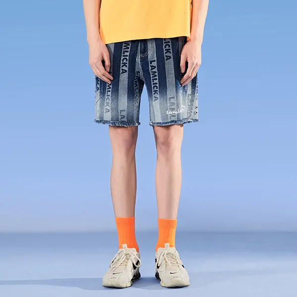 LAMLICKA Denim Shorts Unisex Blue-2