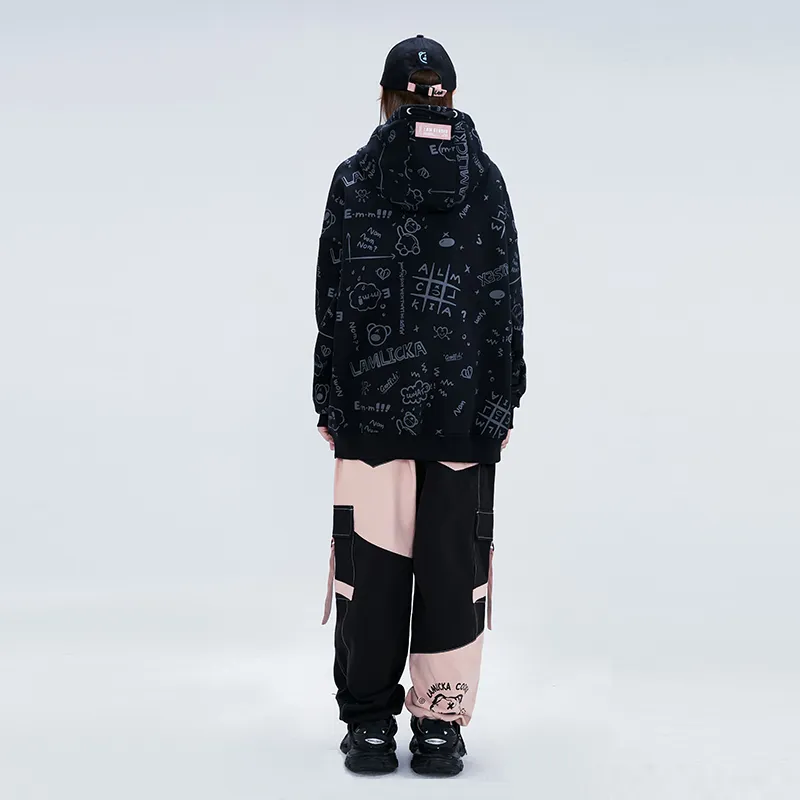 LAMLICKA Sweatshirt Set Unisex Black-2