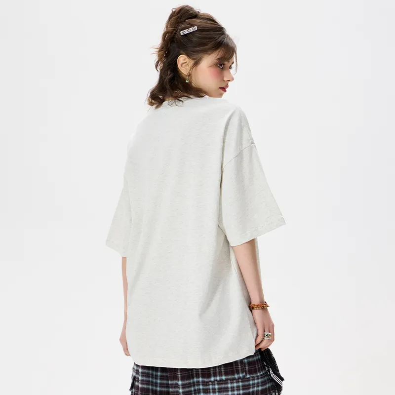 LAMLICKA T Shirts Unisex White Heather Gray-6