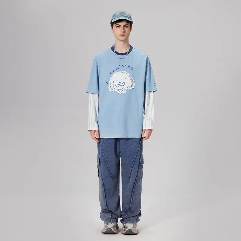 LAMLICKA T Shirts Unisex Blue-9