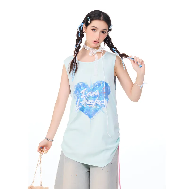 LAMLICKA Tank Tops Women's Blue-2
