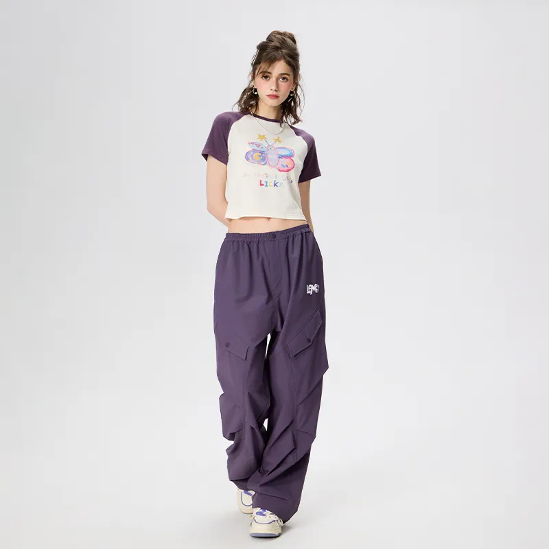 LAMLICKA Casual Pants Unisex Purple-6