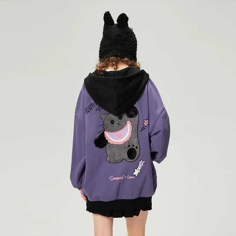 LAMLICKA x AIDEMENG LIANMINGKUAN Sweatshirt Unisex Purple-4