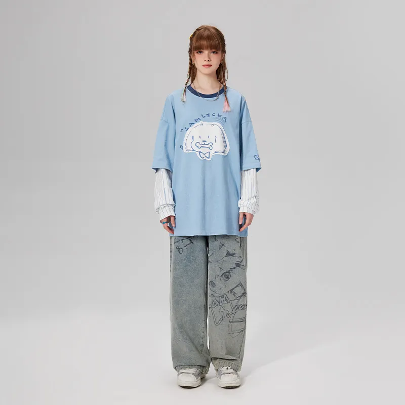 LAMLICKA T Shirts Unisex Blue-10