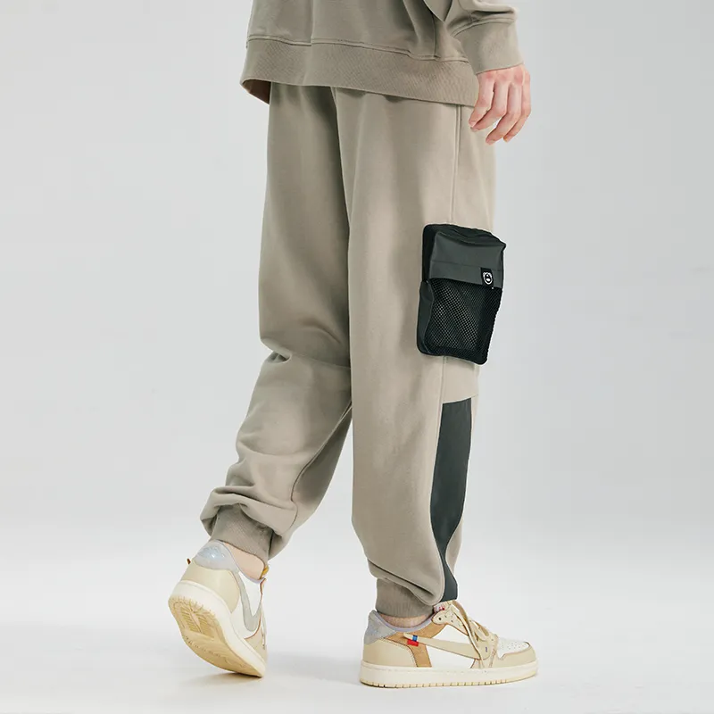 LAMLICKA Knitted Sweatpants Unisex Khaki-3