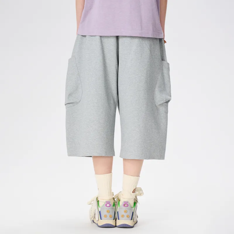 LAMLICKA Casual Shorts Unisex Gray-3