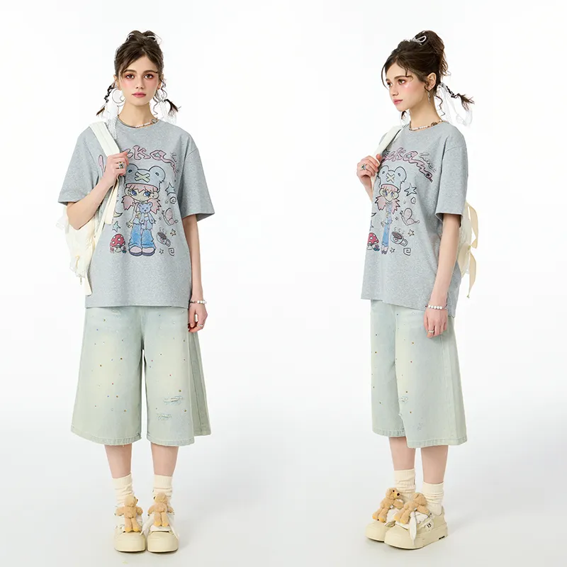LAMLICKA Drop Shoulder Sleeve T Shirt Women's-7