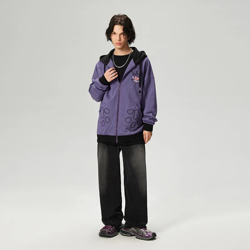 LAMLICKA x AIDEMENG LIANMINGKUAN Sweatshirt Unisex Purple-7