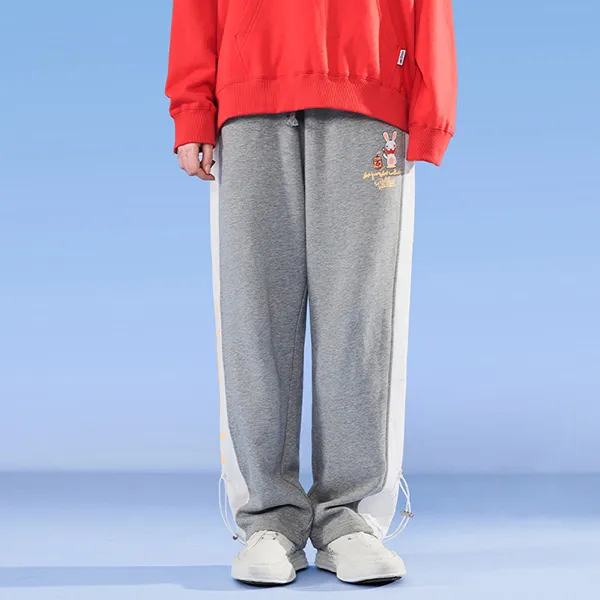 LAMLICKA Knitted Sweatpants Unisex Heather Gray-3