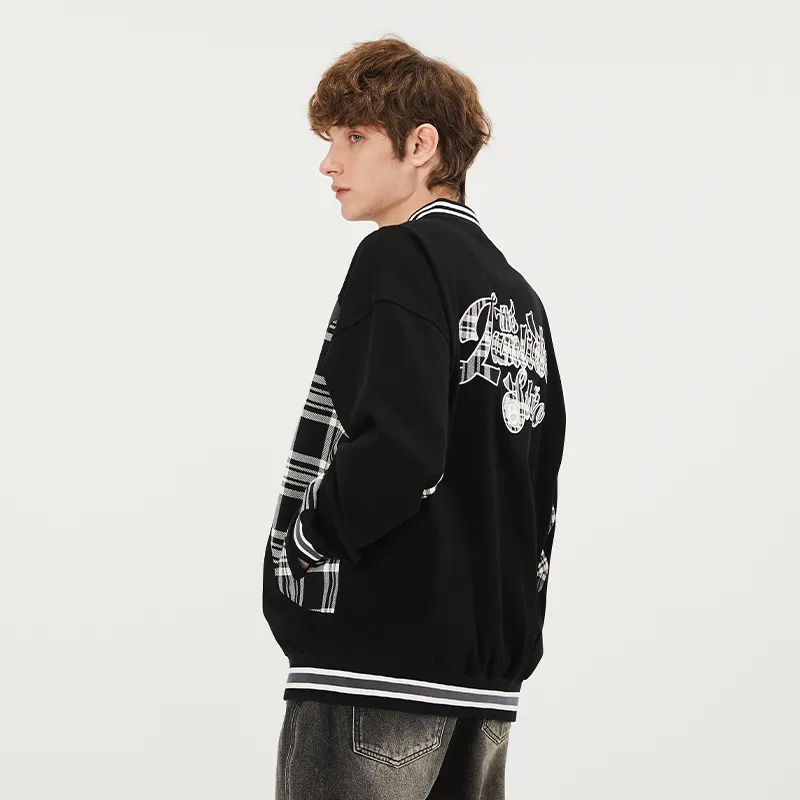 LAMLICKA Baseball Jacket Unisex Black-5