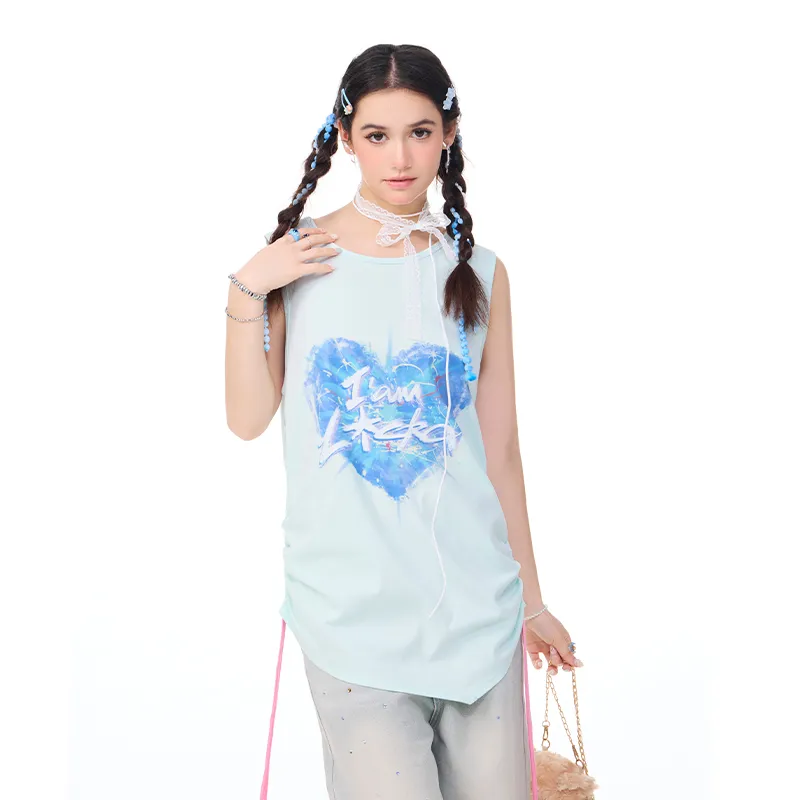 LAMLICKA Tank Tops Women's Blue-5