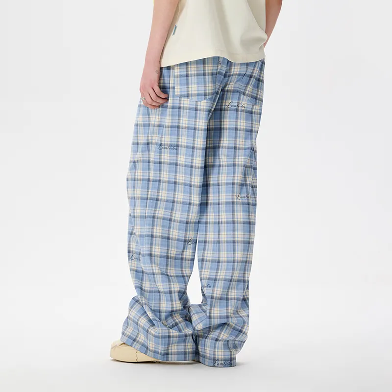 LAMLICKA Casual Pants Unisex Blue-3