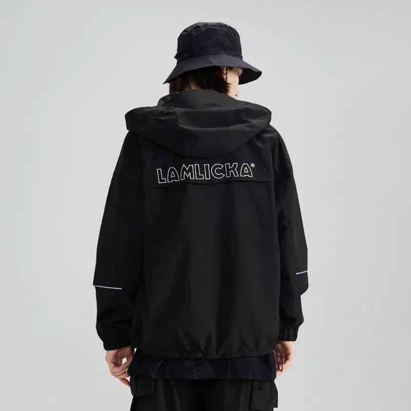 LAMLICKA Trench Coats Unisex Black-5