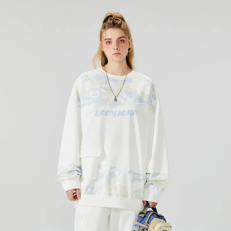 LAMLICKA Sweatshirt Unisex White-4