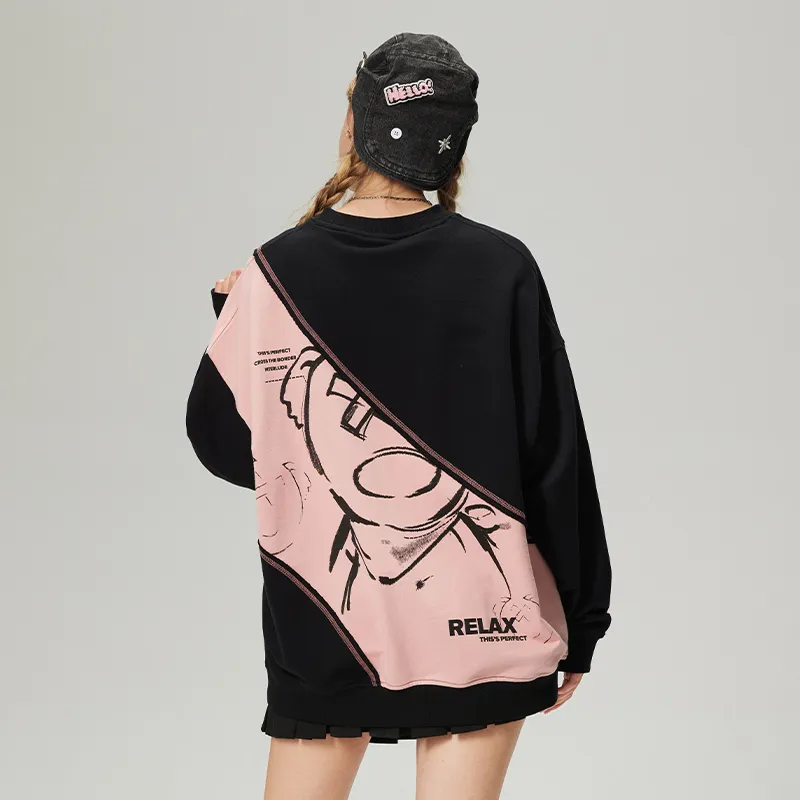 LAMLICKA Sweatshirt Unisex Black Pink-2