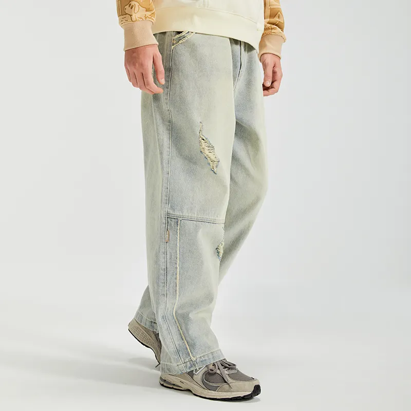 LAMLICKA Jeans Unisex Washed Blue-5