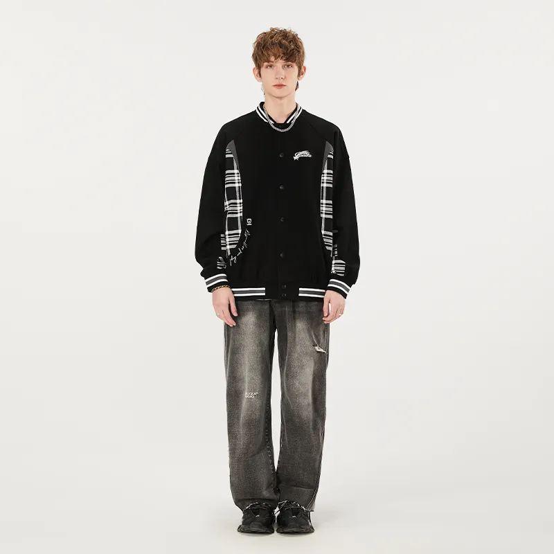 LAMLICKA Baseball Jacket Unisex Black-6