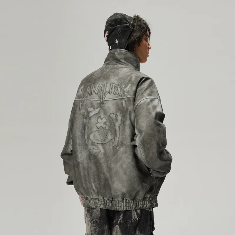 LAMLICKA Jackets Coats Unisex Gray-3