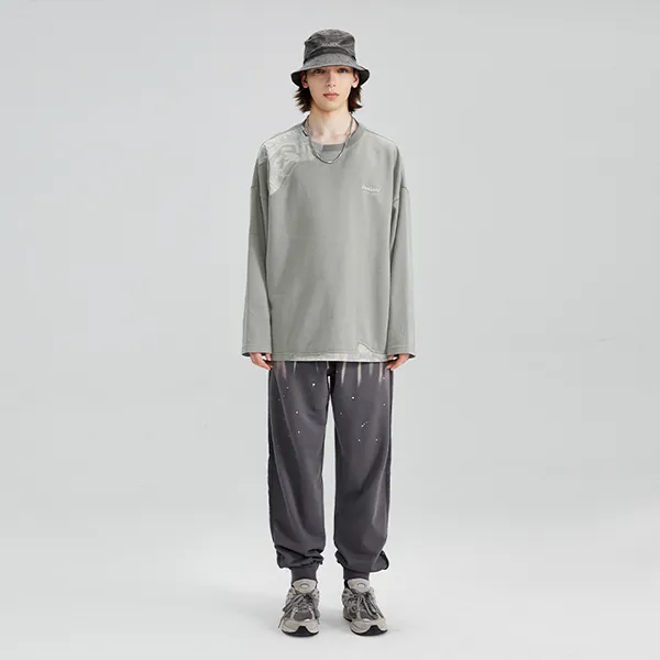 LAMLICKA Knitted Sports Pants Unisex Gray-6