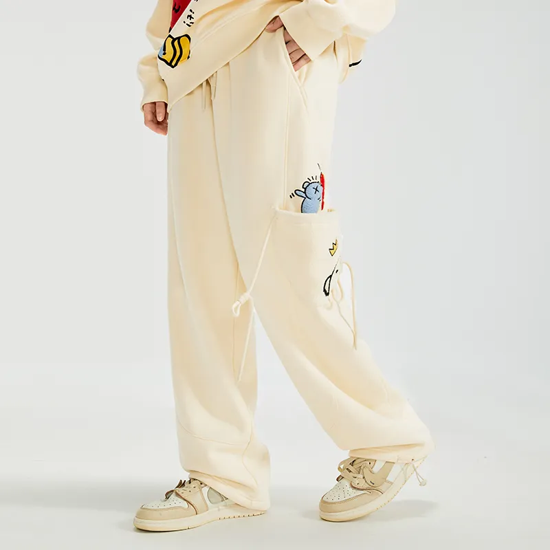 LAMLICKA Casual Pants Unisex Apricot-3