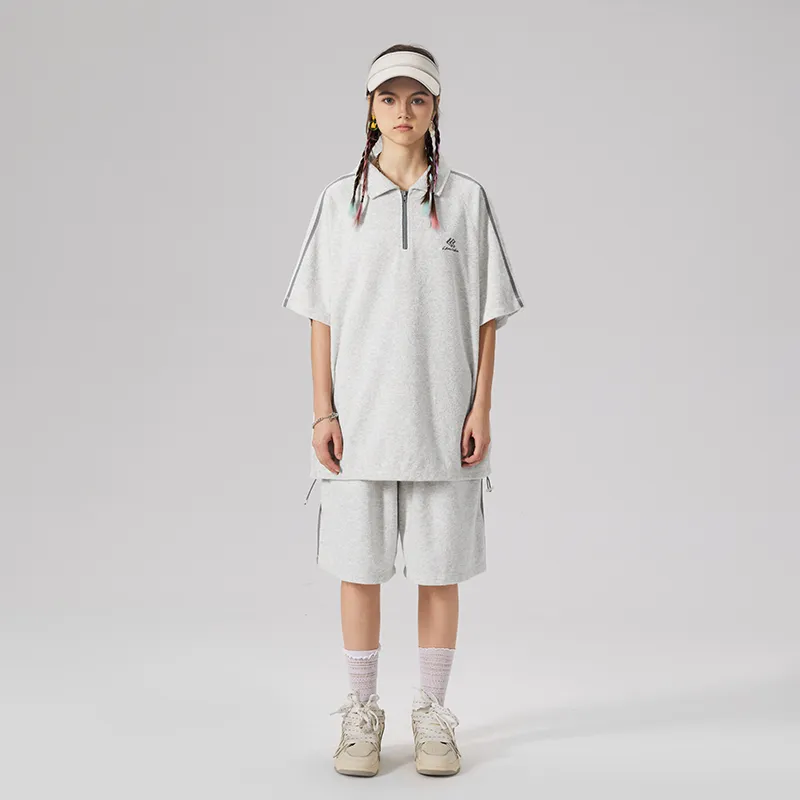 LAMLICKA Polo Shirt Unisex Heather Gray-3