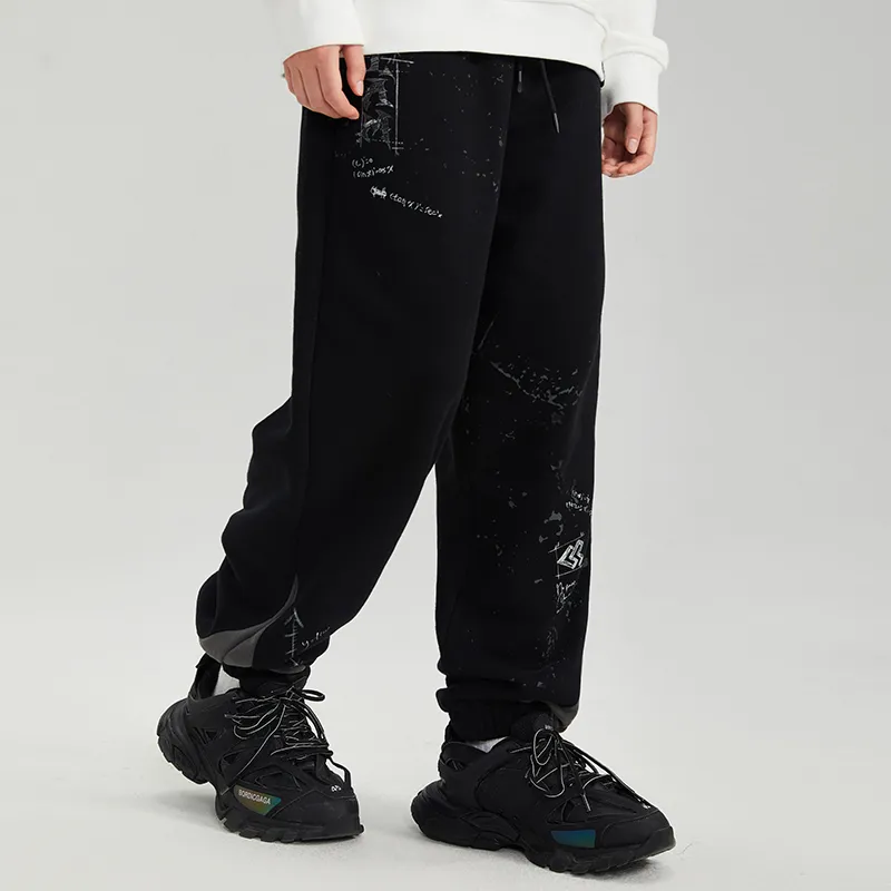 LAMLICKA Knitted Sweatpants Unisex Black-3