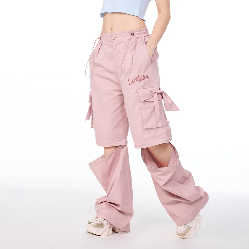 LAMLICKA Casual Pants Women's Pink-5