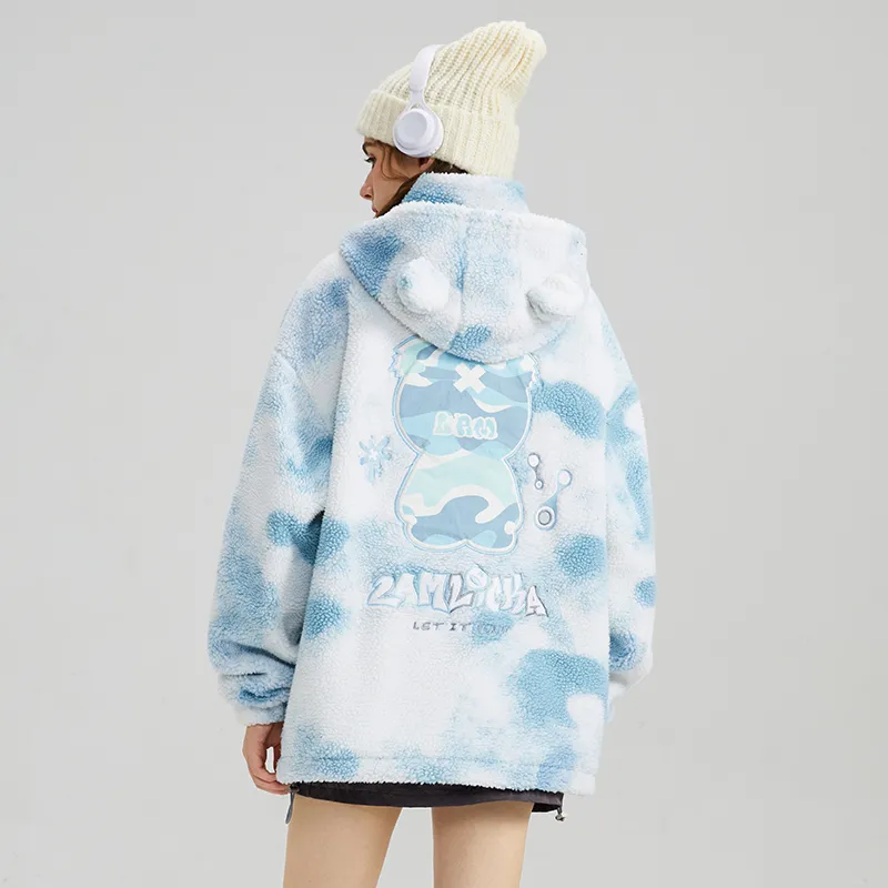 LAMLICKA Puffer Jackets Unisex Blue-3