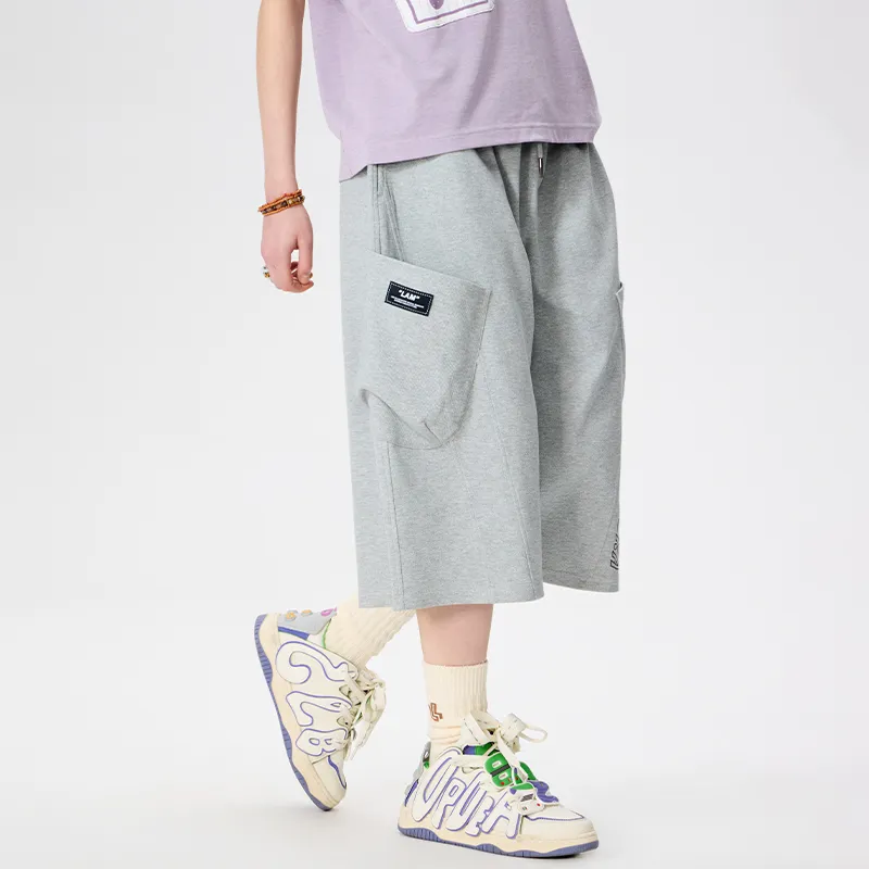 LAMLICKA Casual Shorts Unisex Gray-5