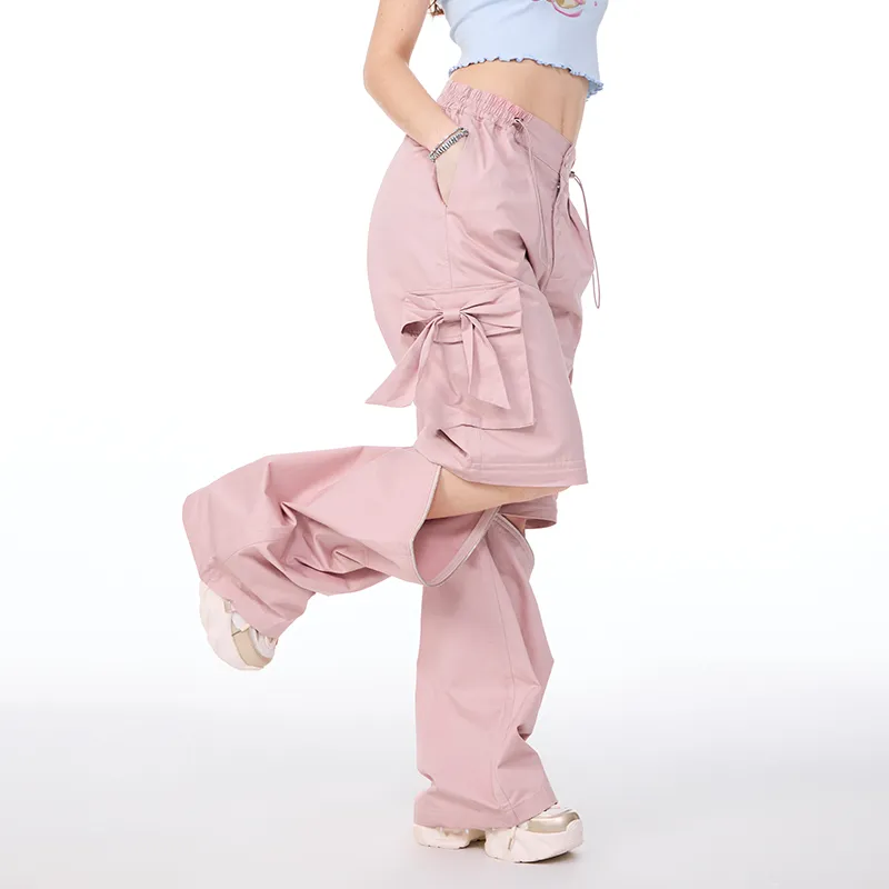 LAMLICKA Casual Pants Women's Pink-4