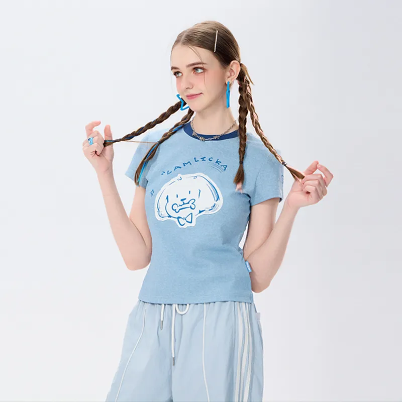 LAMLICKA Set in Sleeve T Shirt Women's-5