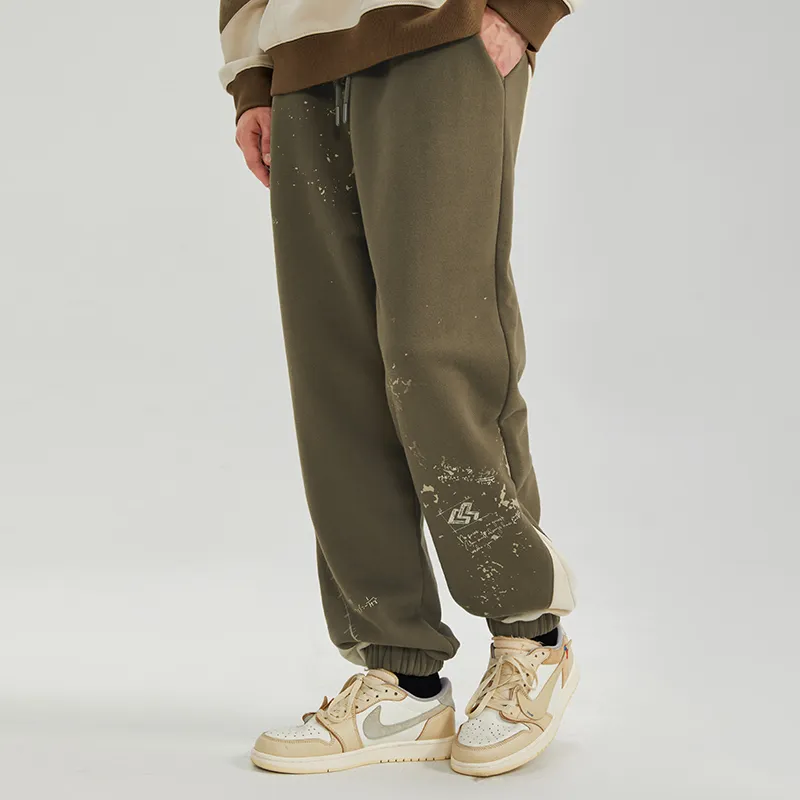 LAMLICKA Knitted Sweatpants Unisex Coffee-5