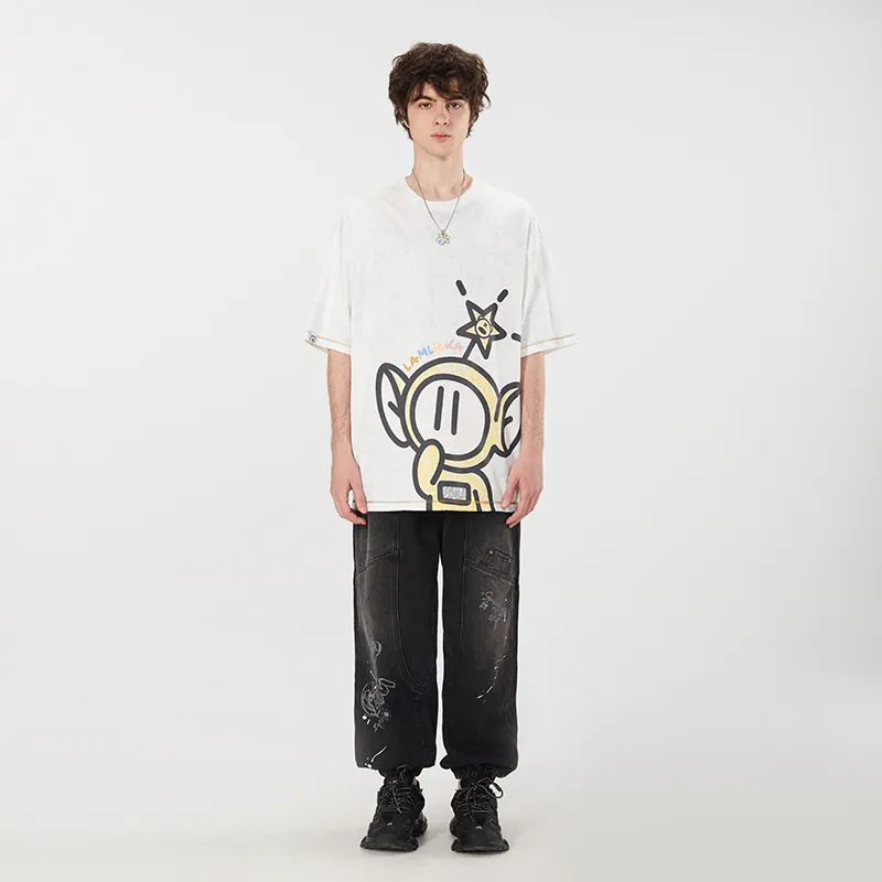LAMLICKA x AIDEMENG T Shirt Unisex Apricot-2