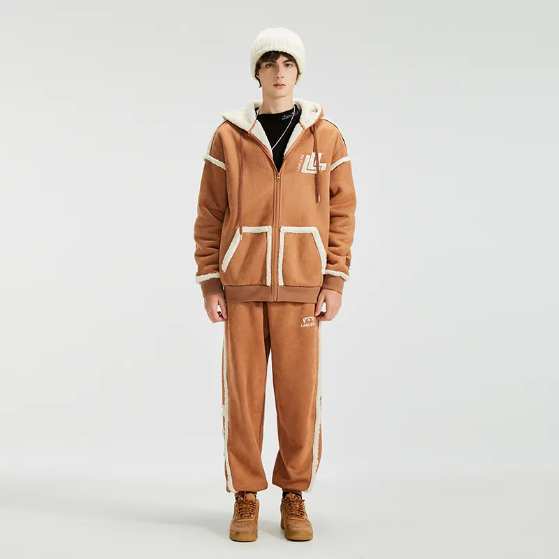 LAMLICKA Casual Pants Unisex Khaki-5
