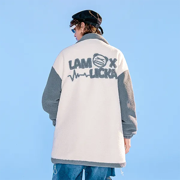 LAMLICKA Velvet feel Coat Unisex Gray-7